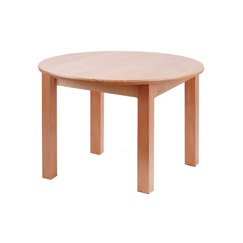 Round Montessori Wooden Table for Kids Home Learning Activities