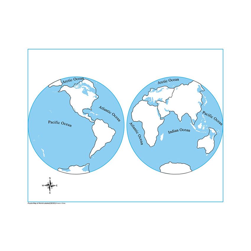 Unlabeled World Parts Control Map - PP Plastic