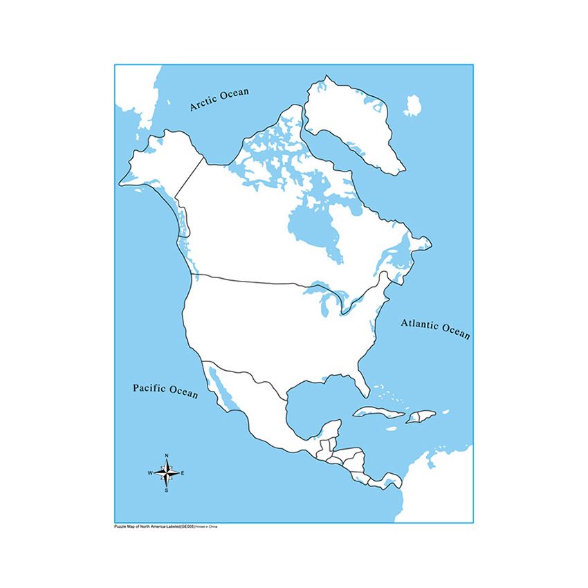 Unlabeled North America Control Map