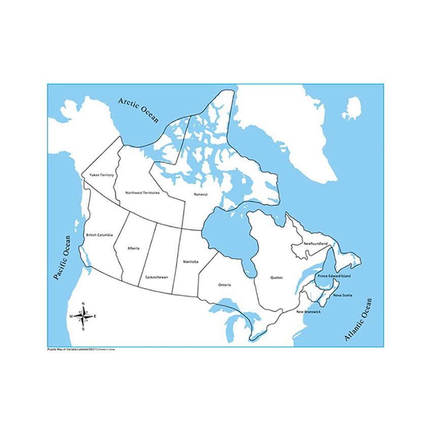 Labeled Canada Control Map