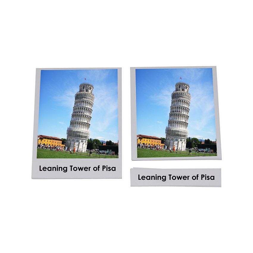 Famous Landmarks 3 Part Cards - PP Plastic