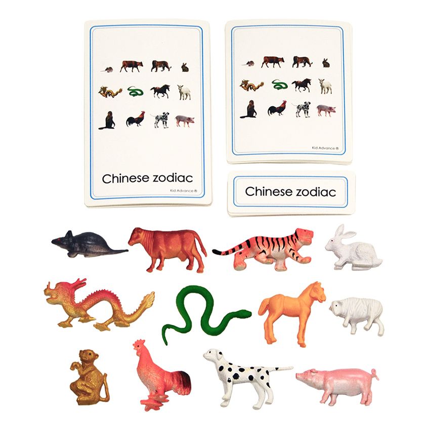 Chinese Zodiac 3 Part Cards With Objects
