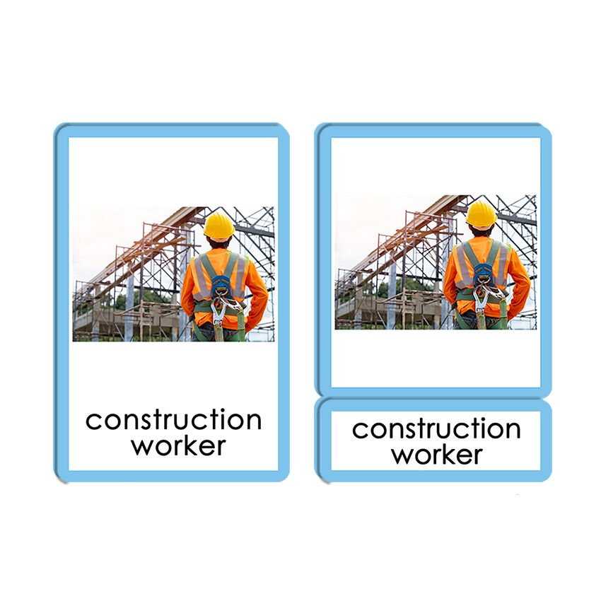 People At Work 3 Part Cards - PP Plastic