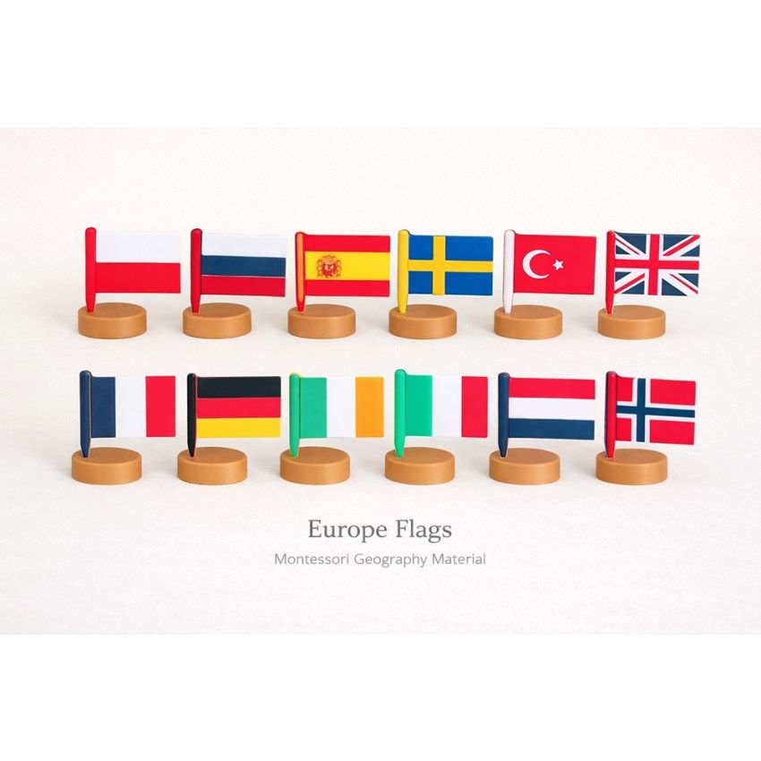 Montessori World Flags Set (50 Pieces)