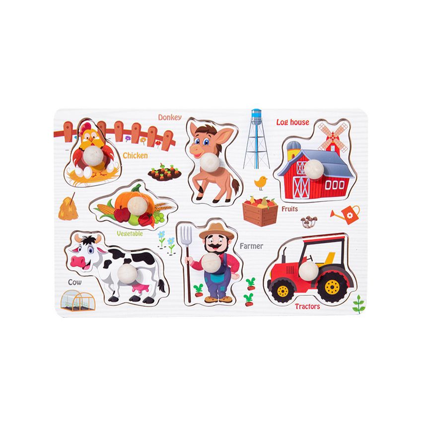 Shape Awareness Puzzle Board - Farm