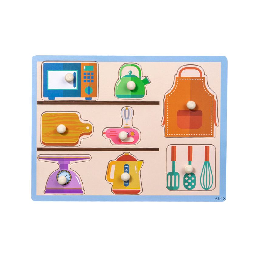 Wooden Kitchen Supplies Puzzle