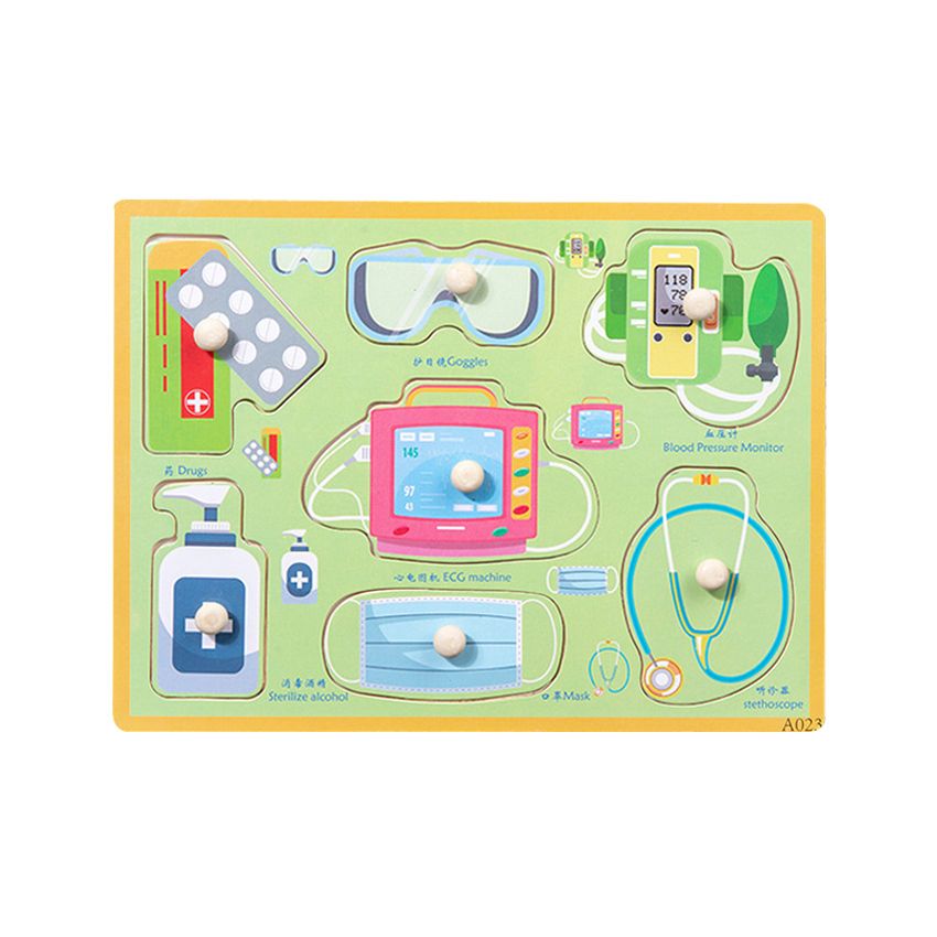 Wooden Doctor Supplies Puzzle