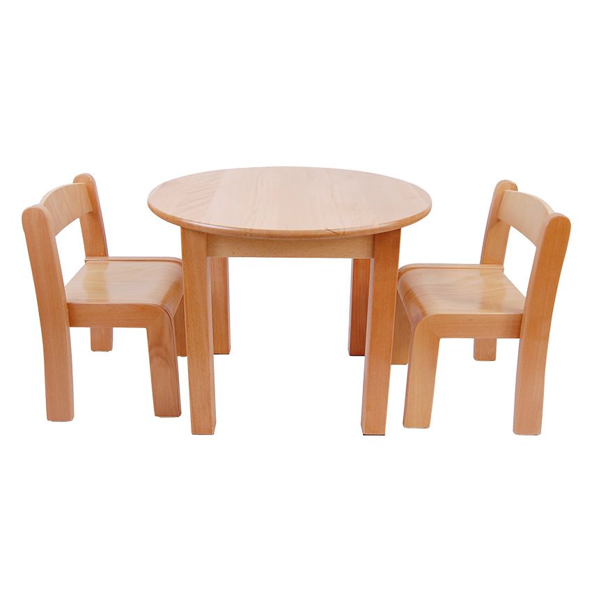 Round Solid Beech Wood Table - 24