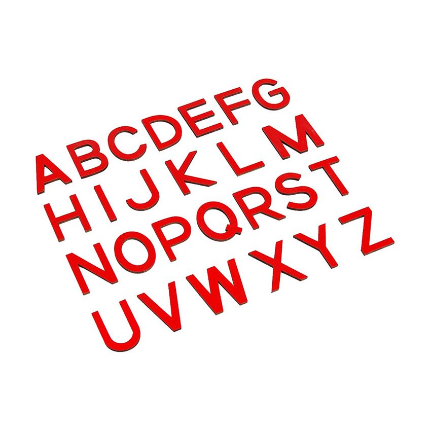 Capital Case Small Movable Alphabets - Red