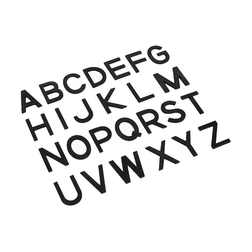 Capital Case Small Movable Alphabets - Black