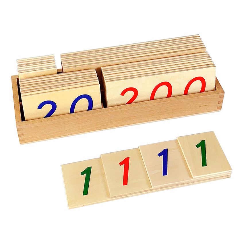 Large Wooden Number Cards With Box (1-9000)