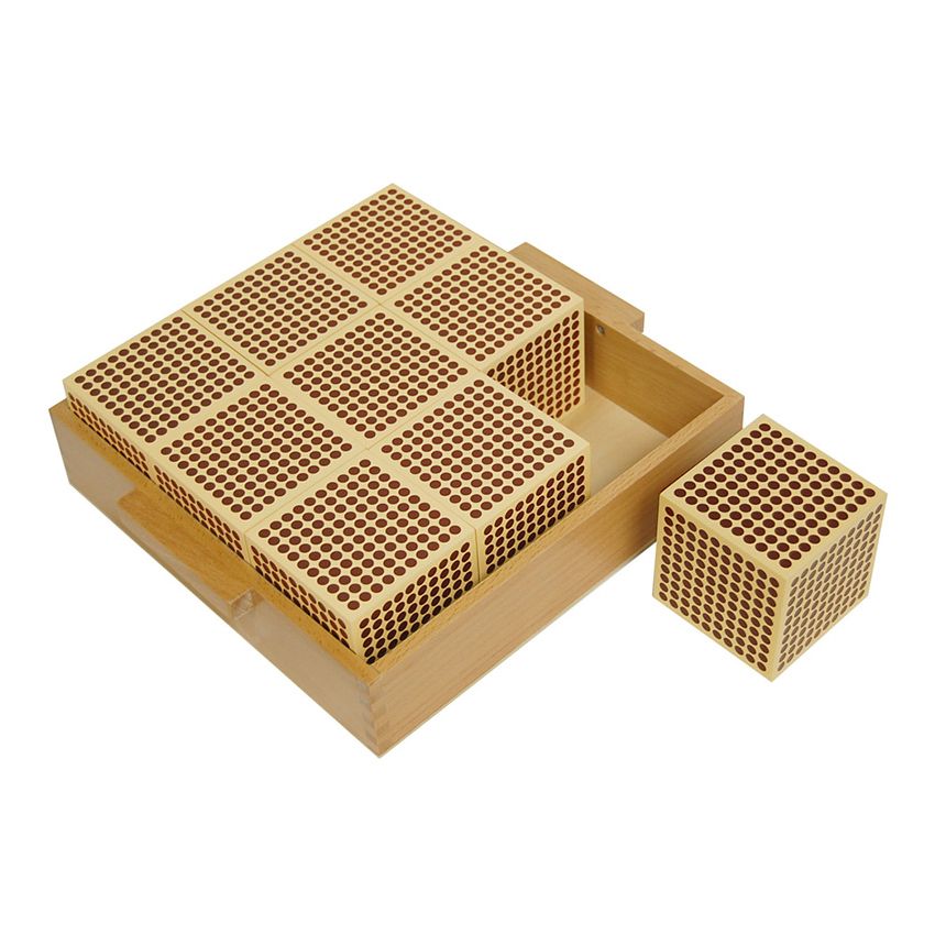 Tray For 9 Wooden Thousand Cubes