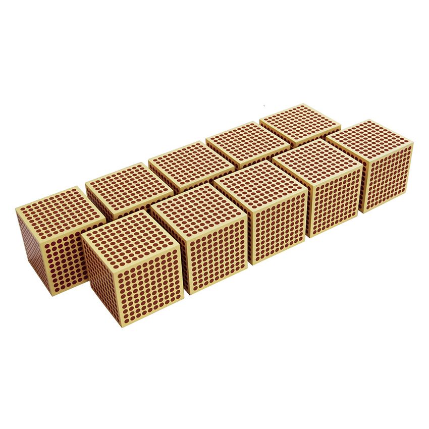 Wooden Cube Of 1000 - Set Of 10