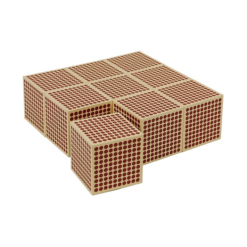 9 Wooden Thousand Cubes
