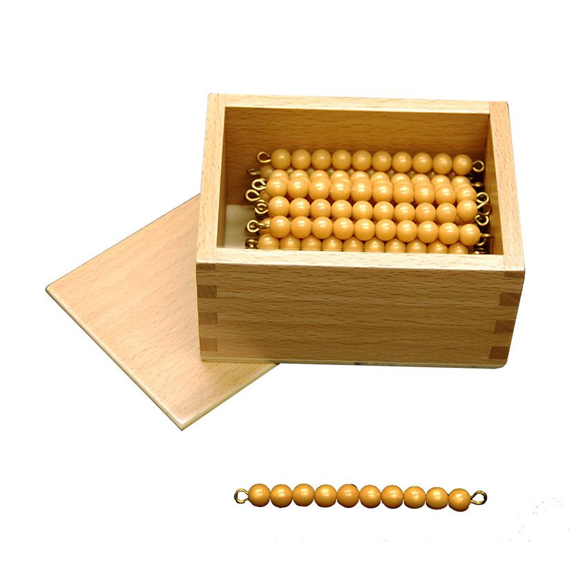45 Golden Bead Bars Of 10 With Box