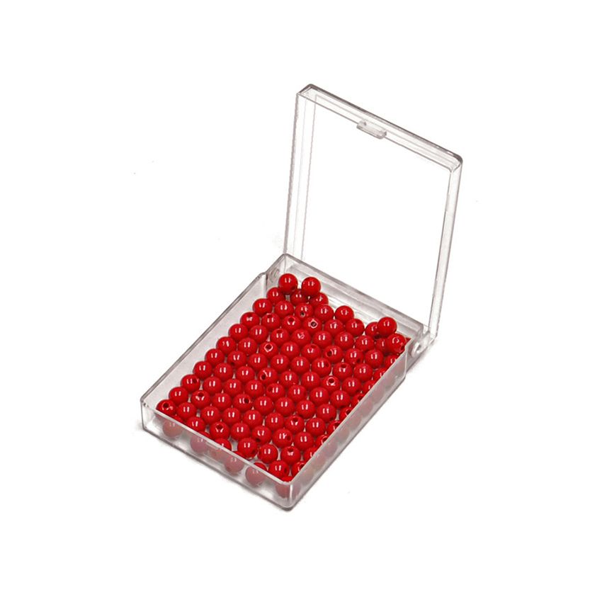 100 Red Beads With Box