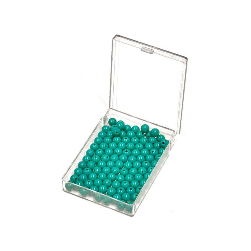 100 Green Beads With Box