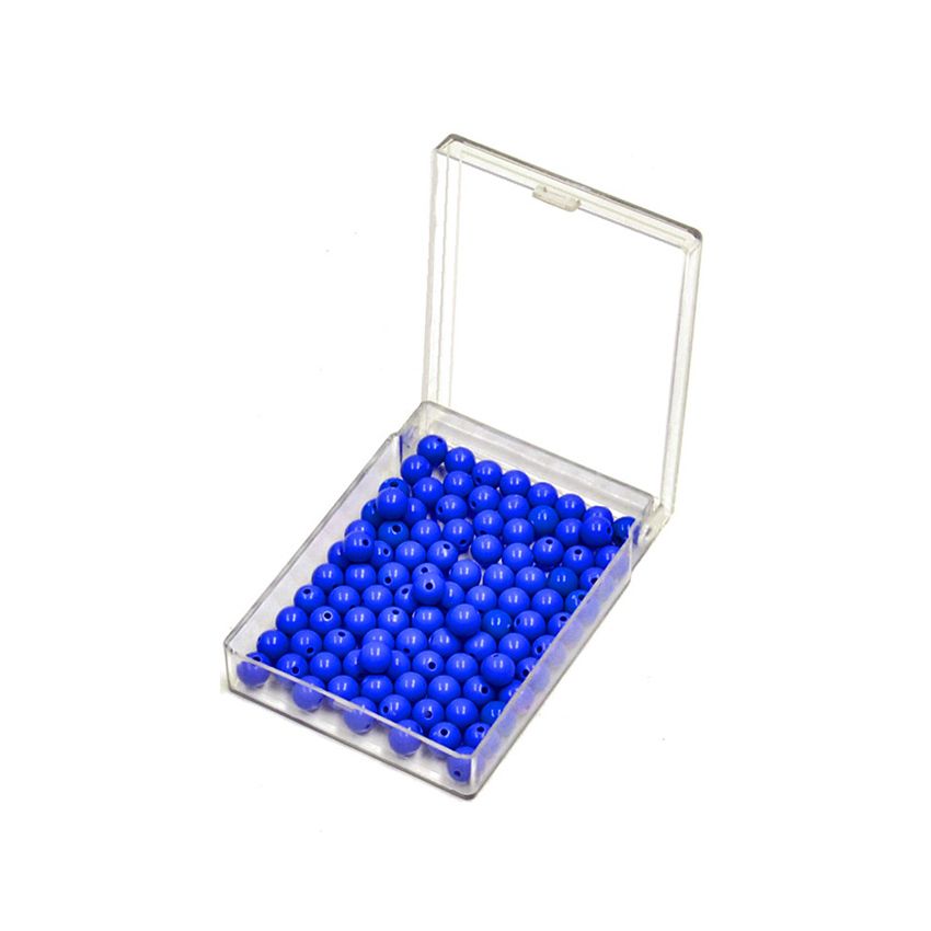 100 Blue Beads With Box