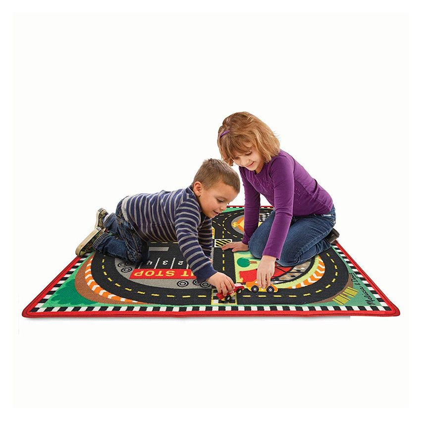 Round The Speedway Race Track Rug & Car Set