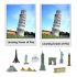 Famous Landmarks 3 Part Cards (PP Plastic) With Objects