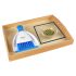 Crumbing A Table With Wooden Tray (Blue Tapes not included)