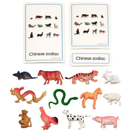 Chinese Zodiac 3 Part Cards With Objects