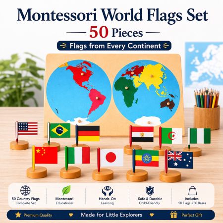 Montessori World Flags Set (50 Pieces)