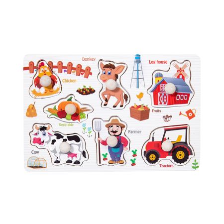 Shape Awareness Puzzle Board - Farm