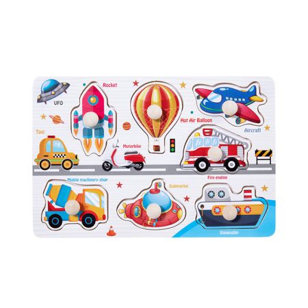 Shape Awareness Puzzle Board - Transportation