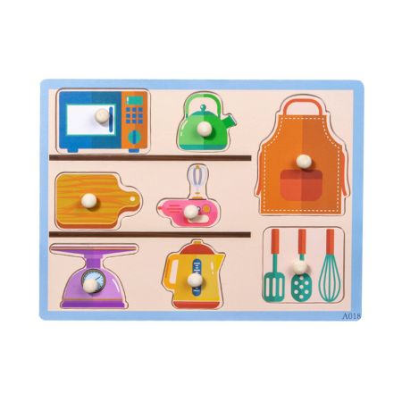 Wooden Kitchen Supplies Puzzle