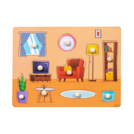 Wooden Wonderment: Living Room Cognition Puzzle