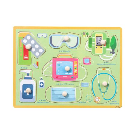 Wooden Doctor Supplies Puzzle