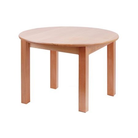 Round Solid Beech Wood Table - 24" Diameter