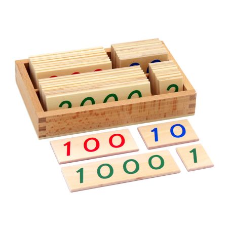 Small Wooden Number Cards With Box (1-9000)