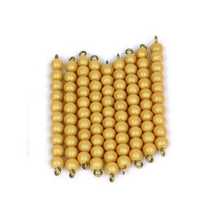 9 Golden Bead Bars Of 10