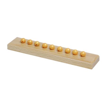 9 Golden Unit Beads With Holder