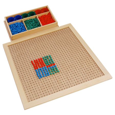 Wooden Peg Board With Plastic Pegs