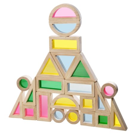 Wooden Rainbow Building Blocks 