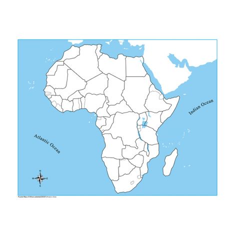 Unlabeled Africa Control Map - PP Plastic