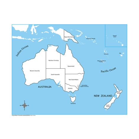 Labeled Australia Control Map