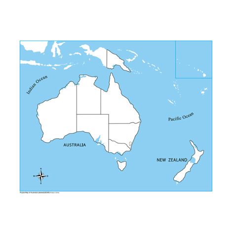 Unlabeled Australia Control Map
