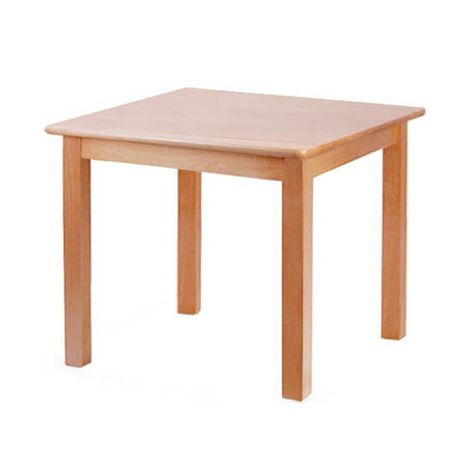 Square Solid Beech Wood Table - 24" x 24"