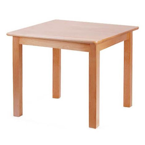 Square Solid Beech Wood Table - 30" x 30"