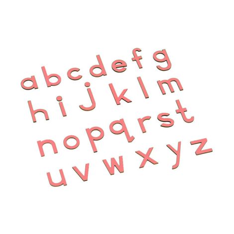 Lowercase Small Movable Alphabet - Pink