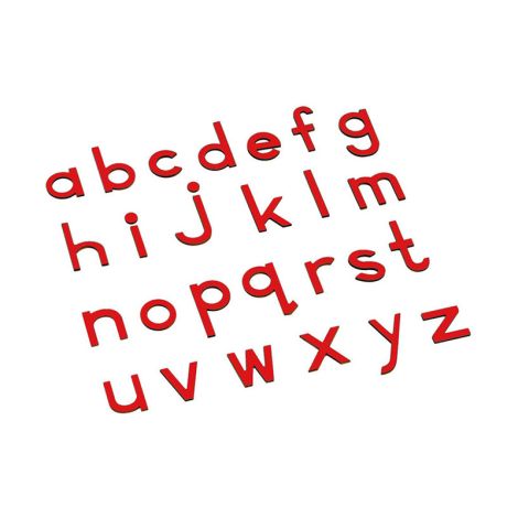 Lowercase Small Movable Alphabet - Red 