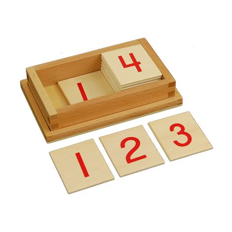 Printed Numeral Wooden Cards With Box