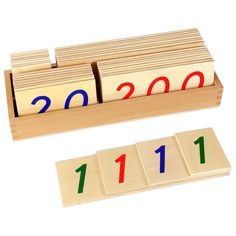 Large Wooden Number Cards With Box (1-9000)