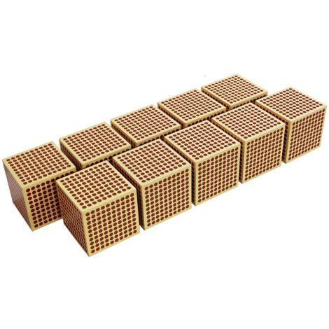 Wooden Cube Of 1000 - Set Of 10