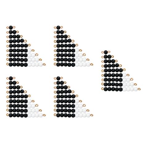 5 Sets Of Black And White Bead Stairs