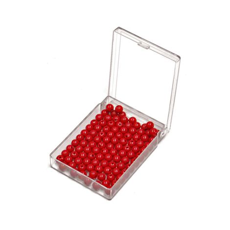 100 Red Beads With Box